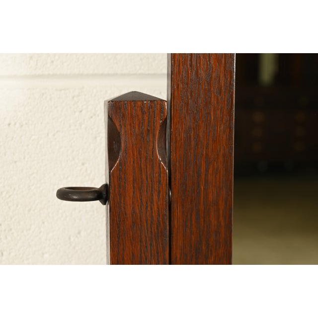 Brown Stickley Brothers Antique Mission Oak Arts & Crafts Dresser With Mirror, Circa 1910 For Sale - Image 8 of 17