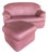 Postmod Pink Leather Loveseat W/ Otto For Sale