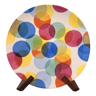 Urbino Plate with 99 Color Dots Decoration by Trude Petri for KPM Berlin, 2006 For Sale