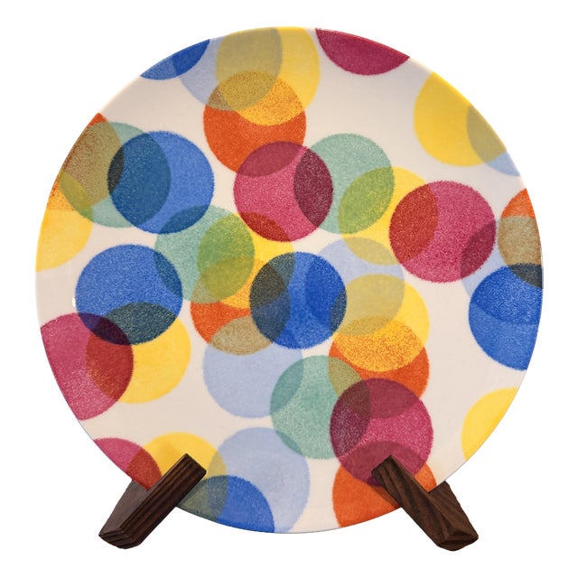 Urbino Plate with 99 Color Dots Decoration by Trude Petri for KPM Berlin, 2006 For Sale