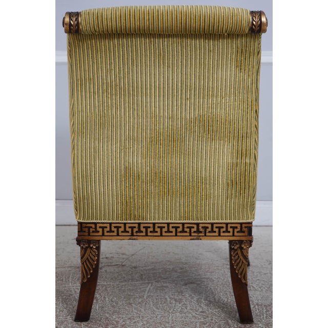 Egyptian Style Gilt Carved Hall Chair W. Swans For Sale - Image 4 of 18
