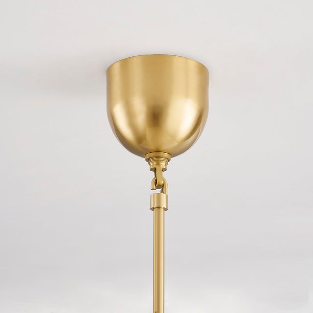Contemporary Hudson Valley Lighting Belleville 10 in. 1 Light Pendant in Aged Brass Finish For Sale - Image 3 of 4