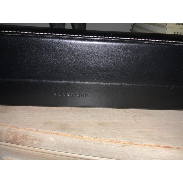 1980s Levenger Black Leather Desk Organizer For Sale - Image 9 of 11
