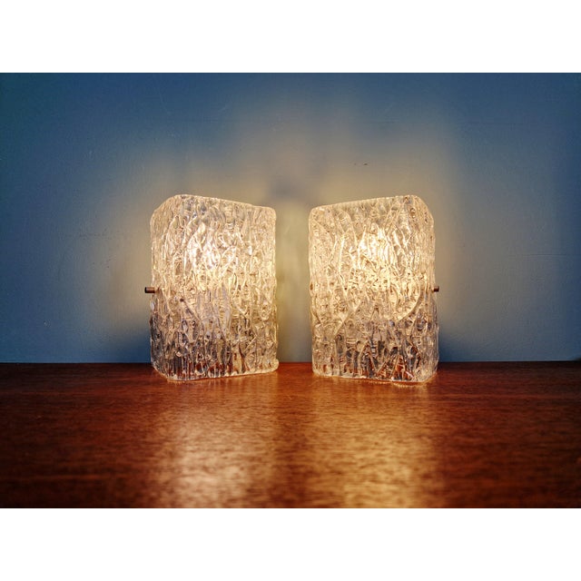 Frosted Glass Wall Lamps by J. T. Kalmar, 1970s, Set of 2 For Sale - Image 9 of 14