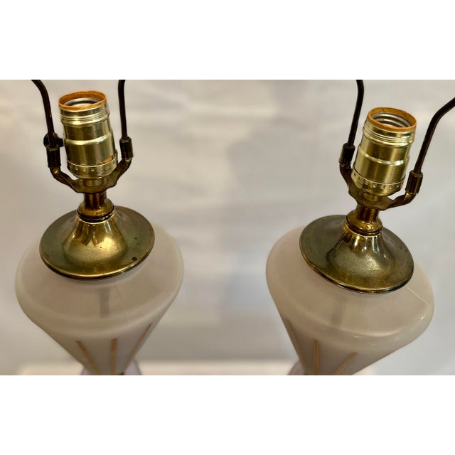 1960s Mid-Century Modern Atomic Table Lamps - A Pair For Sale - Image 4 of 7