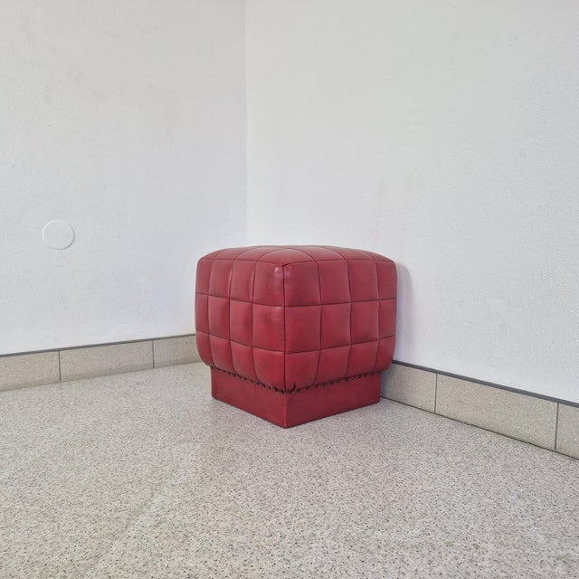 Mid-Century Cubist Ottoman, 1960s For Sale - Image 4 of 8