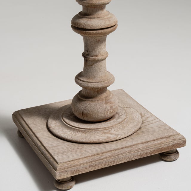 French 19th Century France Antique White Oak Pedestal For Sale - Image 3 of 14