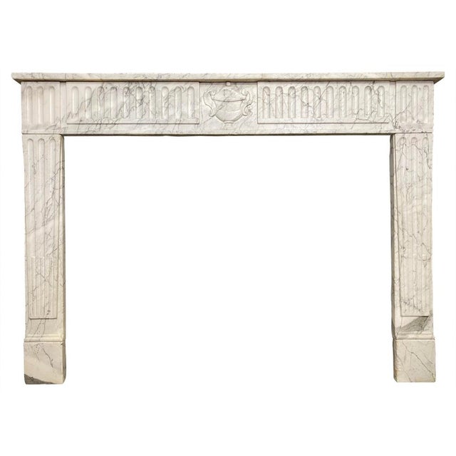Louis XVI Marble Fireplace Mantel, 1790s For Sale - Image 6 of 6