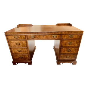 Vintage English Style Executive Partner’s Desk