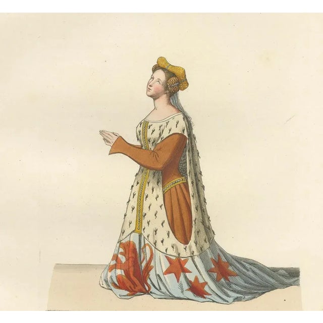 Heraldic Costumes, 1845, Paper, Set of 2 For Sale - Image 6 of 10