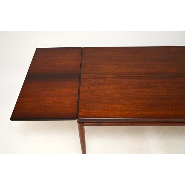 Black Vintage Danish Dining Table and Chairs by Johannes Andersen for Christian Linneberg, 1960, Set of 7 For Sale - Image 8 of 18