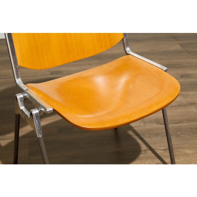 Giancarlo Piretti for Castelli 'Dsc 106' Stacking Dining Chairs, C 1965, Signed For Sale - Image 12 of 17