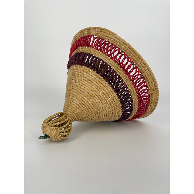 Beautiful Basotho or Mokorotlo straw hat widely used for traditional Sotho clothing. The mokorotlo is the national symbol...