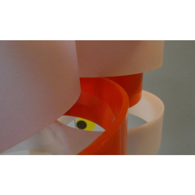 Orange and White Acrylic Glass Pendant Lamp from Stilux Milano, 1960s For Sale - Image 10 of 11
