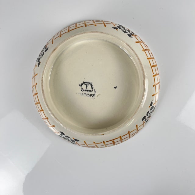 Earthenware Plate on Pedestal from Badonviller Roscoff, 1930 For Sale - Image 6 of 12