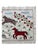 Hand-embroidered Suzani panel from Uzbekistan, worked in fine floss on a cream cotton ground. Six horses move across the...