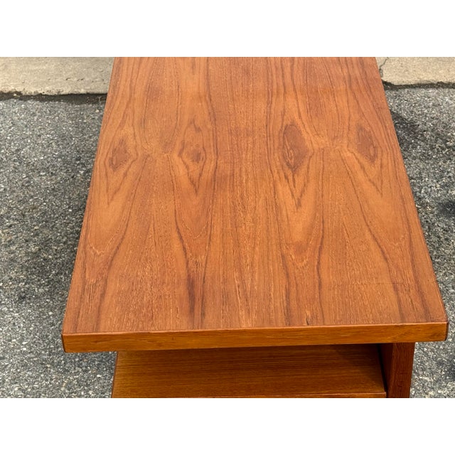 Danish/Scandanavian Modern Teak Multi Level Coffee Table Offered is a Danish/Scandanavian Modern Teak Multi Level Coffee...