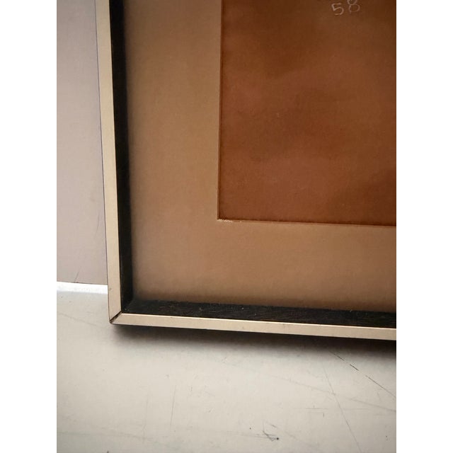 Vintage 1958 Modernist Figurative Drawing - Signed For Sale In Miami - Image 6 of 8