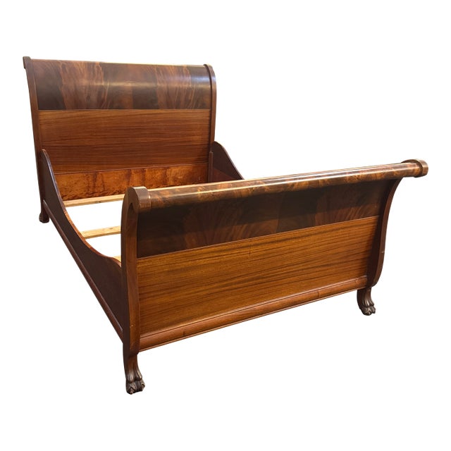 Full Size Vintage Sleigh Bed Frame For Sale
