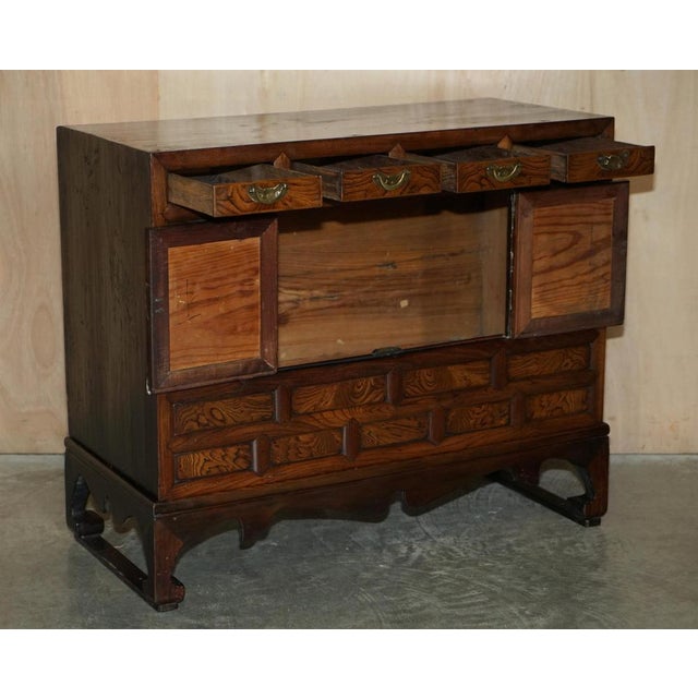 Korean Scholars Side Tables with Drawers, 1950s, Set of 2 For Sale - Image 12 of 18