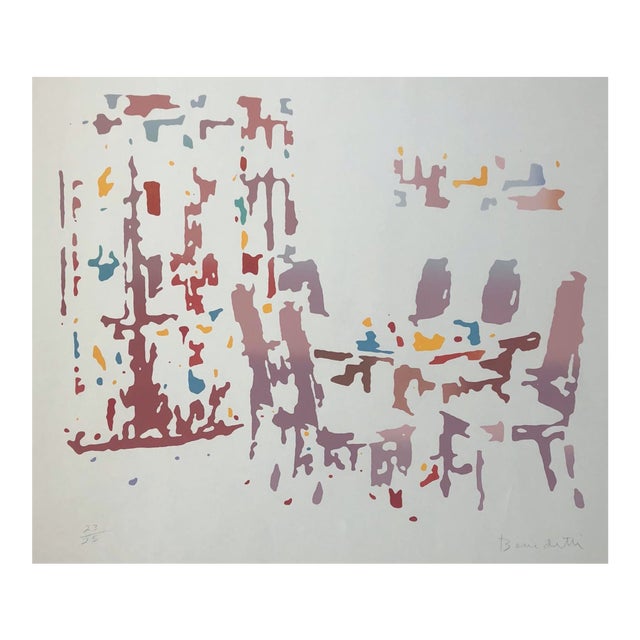 1988 Roger Benedetti Modern Dining Room Pop Art Serigraph Chairish