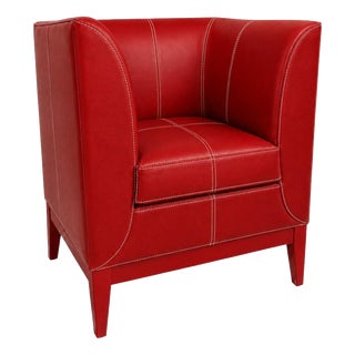 Cub Chair in Leather and Wood by Christophe Perichon For Sale