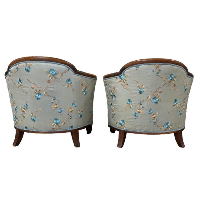 Art Deco Pair of Chinese Export Art Deco Armchairs, Circa 1920s–1940s For Sale - Image 3 of 5