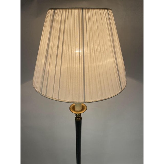 Beautiful wooden floor lamp with marble base, 50s. Fully functional. Excellent object of furniture. Excellent condition of...