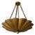 Handmade European Style Pure Brass Scalloped Pendant Light. For Sale