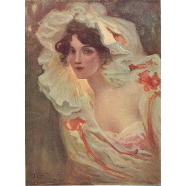 Matted Art Nouveau 1904 Fashion Print For Sale - Image 4 of 5