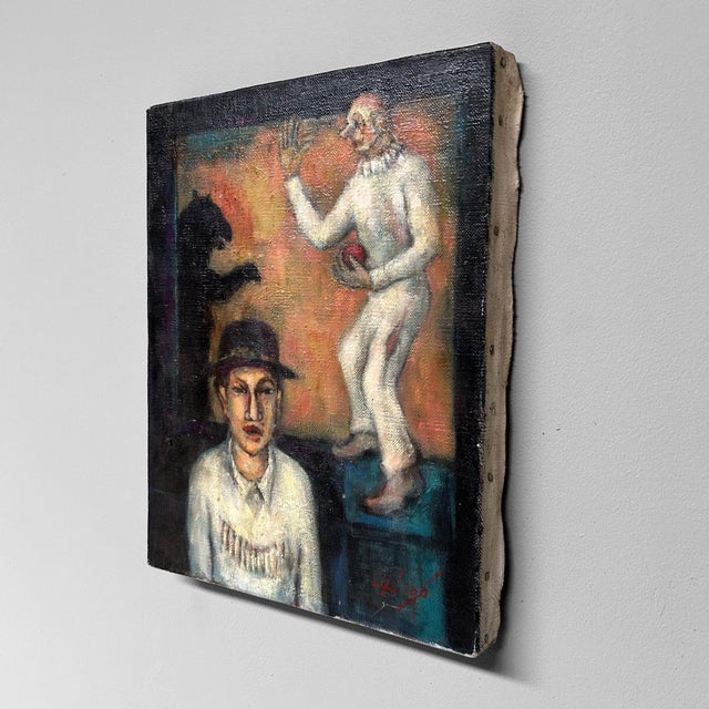 Higo, Circus, 1960s, Oil on Canvas For Sale - Image 7 of 9