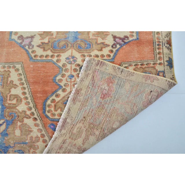 Oushak Floor Wool Area Carpet For Sale - Image 10 of 10