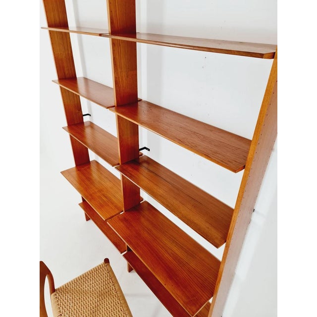 Vintage German Teak Bookshelf, 1960s For Sale - Image 6 of 11