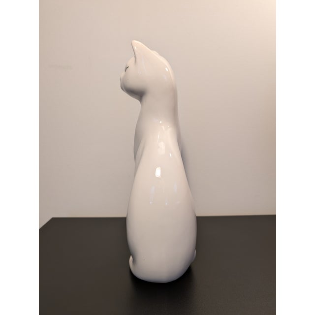 Mid 20th Century Mid Century Modern Ceramic Cat Figurine For Sale - Image 5 of 11