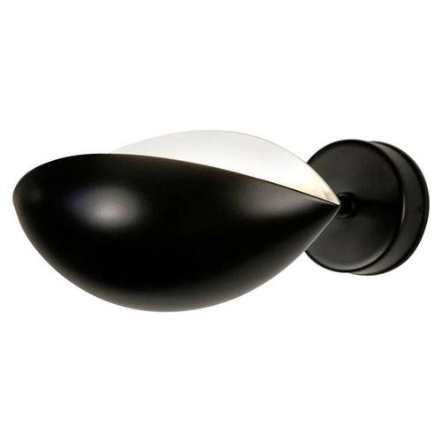 Metal Mid-Century Modern Black Eye Wall Sconce by Serge Mouille For Sale - Image 7 of 7