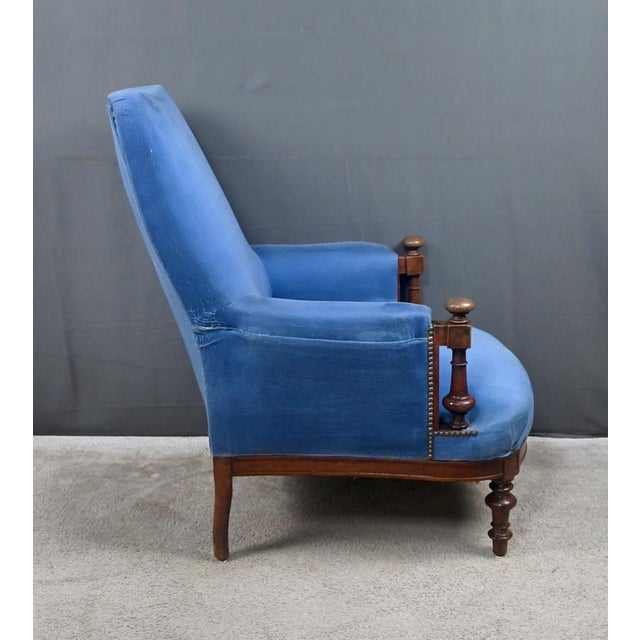 Walnut Bergère Armchair, Early 20th Century For Sale - Image 11 of 16