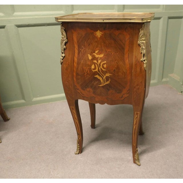 1900 - 1909 French Ormolu and Walnut Side Cabinets, 1900s, Set of 2 For Sale - Image 5 of 8