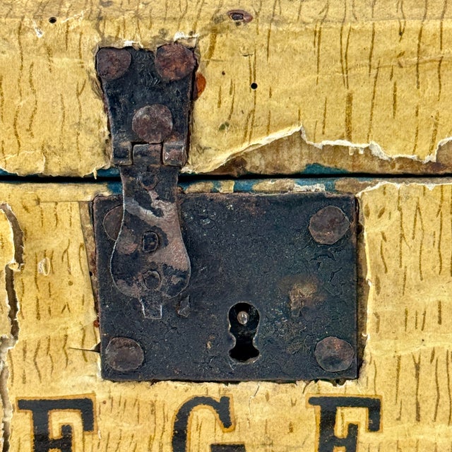 Antique Labeled Doll/Keepsake Box With Metal Handle & Lock, Circa 1842 For Sale - Image 10 of 11