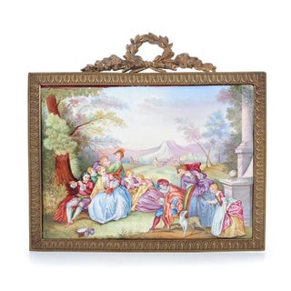 19th Century French Painted Porcelain Plaque For Sale