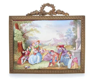 19th Century French Painted Porcelain Plaque