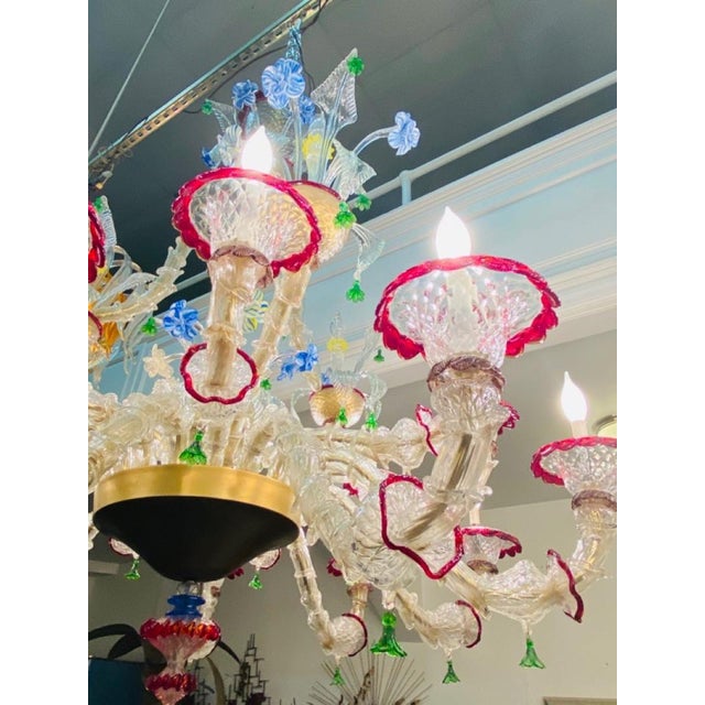 Late 20th Century Monumental Elaborate Murano Chandelier For Sale - Image 5 of 9