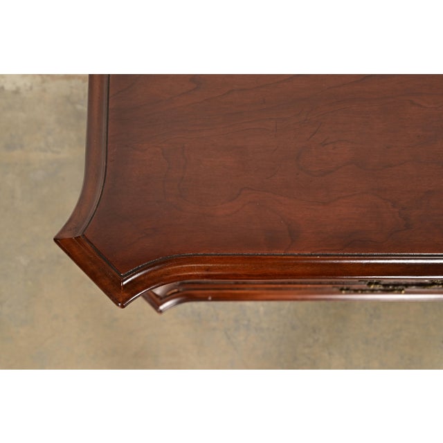 Henredon Georgian Carved Mahogany Nightstand or Bachelor Chest For Sale - Image 9 of 12