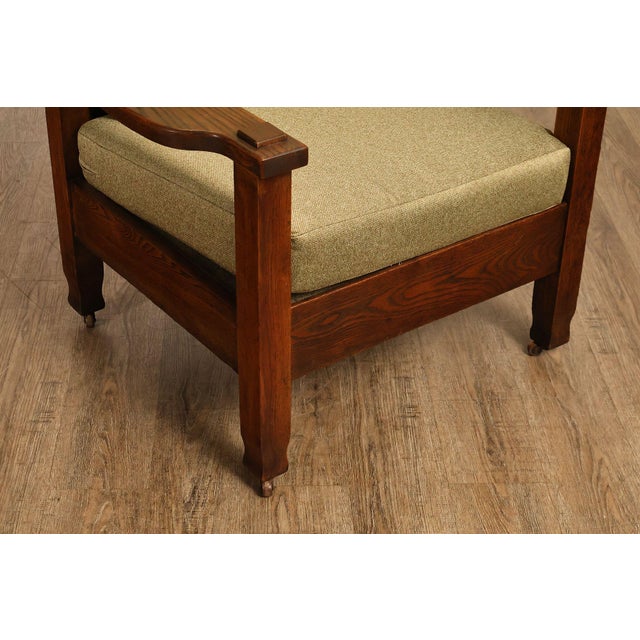 Antique Mission Oak Adjustable Morris Chair For Sale - Image 10 of 18