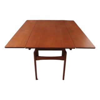 Danish Modern "Elevator" Metamorphic Coffee Table / Dining Table With Two Leaves For Sale