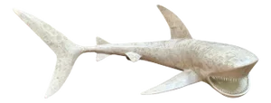 Large Marble Shark Sculpture by Maitland Smith, 1980