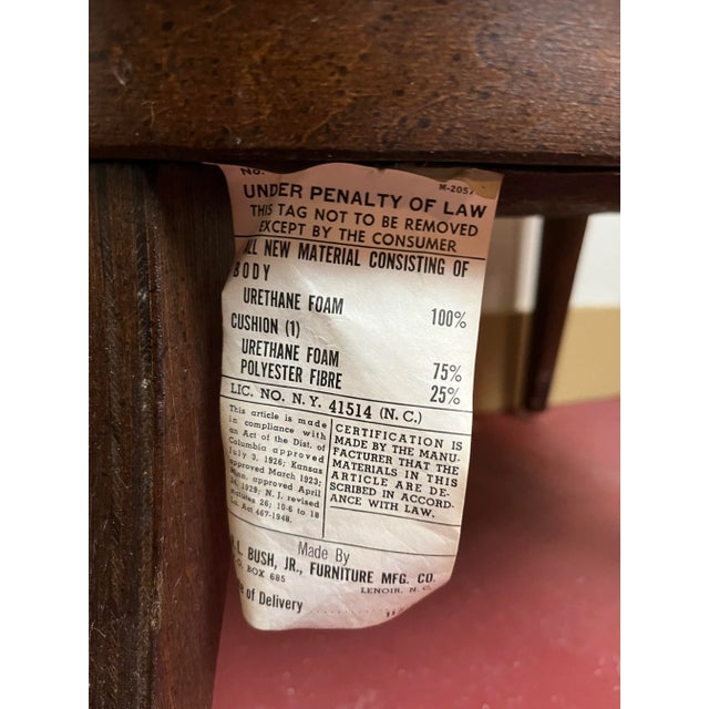 Wood Vintage Mid-Century Upholstered Armchair For Sale - Image 7 of 8