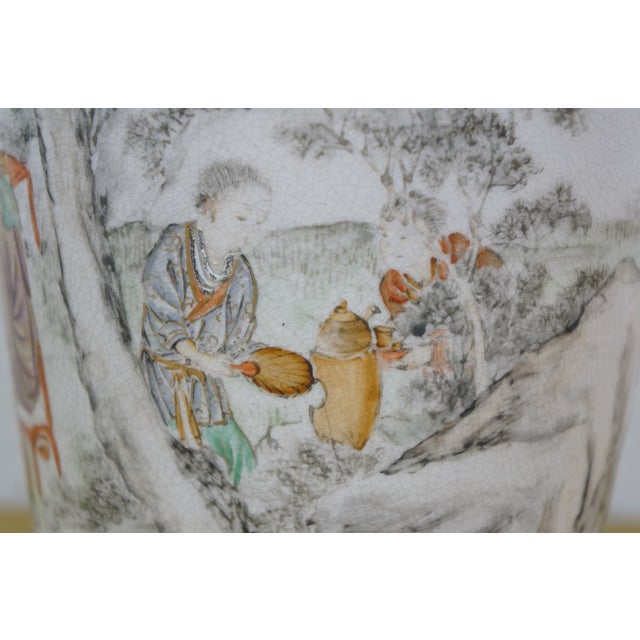 Antique 19th Century Chinese Qianjiang Porcelain Mantel Vase Urn 12" For Sale - Image 9 of 16