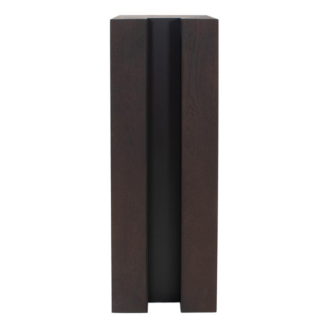 Bertoia Black Wooden Display Pedestal- Tall For Sale