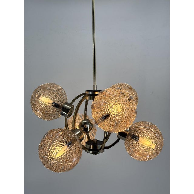 Space Age Brass Ceiling Lamp by Richard Essig, 1970s For Sale - Image 6 of 18