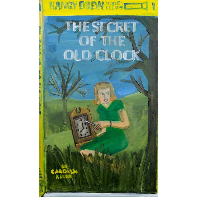 This original painting on paper draws inspiration from 'Nancy Drew: The Secret of The Old Clock', reinterpreting the...